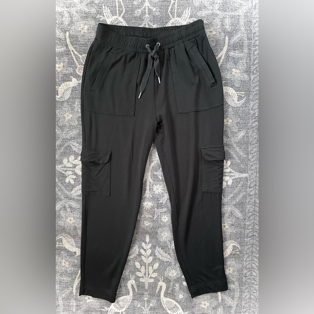 Banana Republic Black Stretch Cargo Utility Joggers